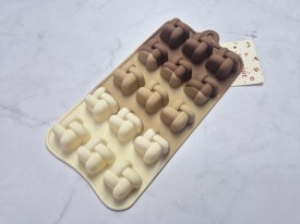 Molde silicona tricolor bombones nudos